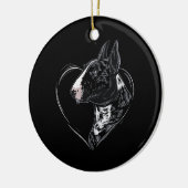 Bullterrier keramik ornament (Links)