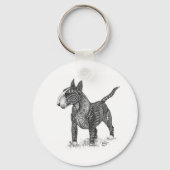 Bullterrier Keychain Schlüsselanhänger (Vorderseite)