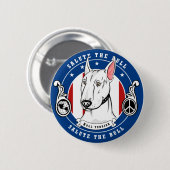 Bullterrier-Knopf Button (Vorne & Hinten)