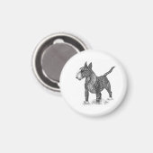 Bullterrier magnet (Vorderseite/Rückseite)