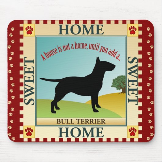Bullterrier Mousepad (Vorne)