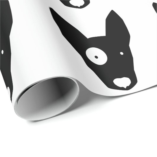 BULLTERRIER-MUSTER Packpapier (Rolleneckpunkt)