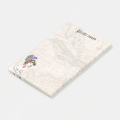 Bullterrier-Pirat Post-it Klebezettel (angewinkelt)