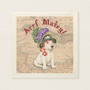Bullterrier-Pirat Serviette