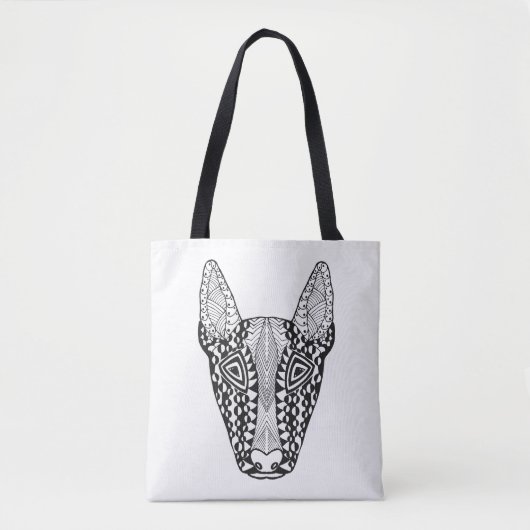 Bullterrier-Skizze 2 Tasche (Vorderseite)