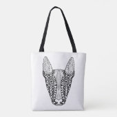 Bullterrier-Skizze 2 Tasche (Rückseite)