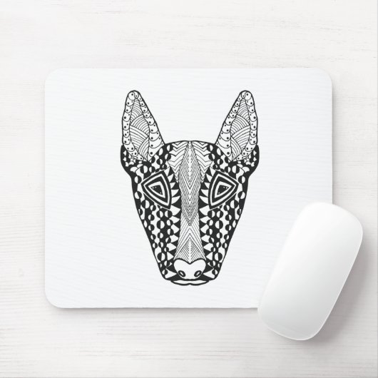 Bullterrier-Skizze Mousepad (Mit Mouse)