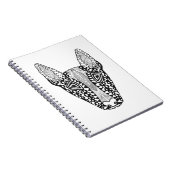 Bullterrier-Skizze Notizblock (Rechte Seite)