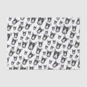 Bullterrier-Spätzundung! Entzückender Seidenpapier