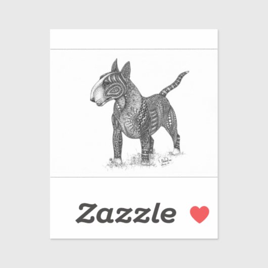 Bullterrier Vinyl Sticker (Blatt)