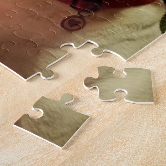 Bullterrier Weihnachtsgeschenkbaum Puzzle (Seite)