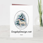 Bullterrier-Weihnachtsgeschenke Feiertagskarte (Rückseite)