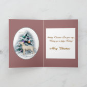 Bullterrier-Weihnachtsgeschenke Feiertagskarte (Innenseite)