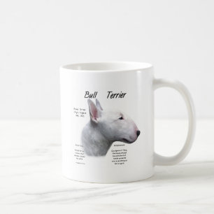 Bullterrier-(weißer) Geschichtsentwurf Kaffeetasse
