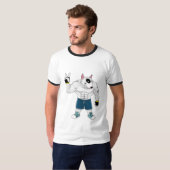 Bullterrierhundekämpfer T-Shirt (Vorne ganz)