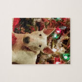 BullterrierWeihnachtsgeschenkbaum Puzzle (Horizontal)