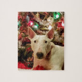 BullterrierWeihnachtsgeschenkbaum Puzzle (Vertikal)