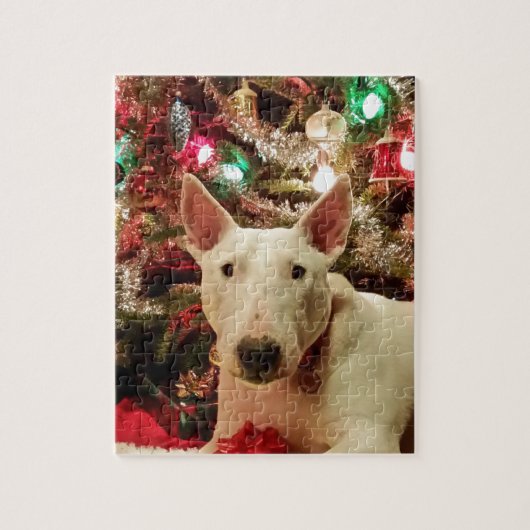 BullterrierWeihnachtsgeschenkbaum Puzzle (Vertikal)