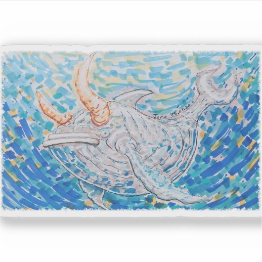 Bullwhale Aufkleber (Vorderseite)