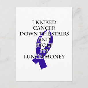 Bully Cancer (Dark Blue Ribbon) Postkarte