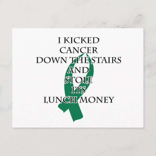 Bully Cancer (Grüne Schleife) Postkarte (Vorderseite)
