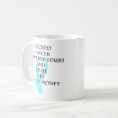 Bully Cancer (Light Blue Ribbon) Kaffeetasse (Vorderseite Links)