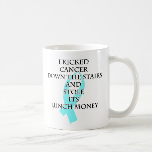 Bully Cancer (Light Blue Ribbon) Kaffeetasse (Rechts)