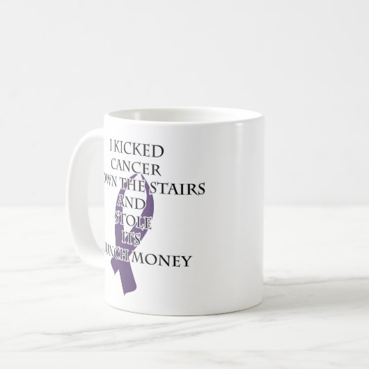 Bully Cancer (Lila Band) Kaffeetasse (Vorderseite Links)