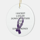 Bully Cancer (Lila Band) Keramik Ornament (Links)