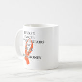 Bully Cancer (Orange Ribbon) Kaffeetasse (Vorderseite Links)