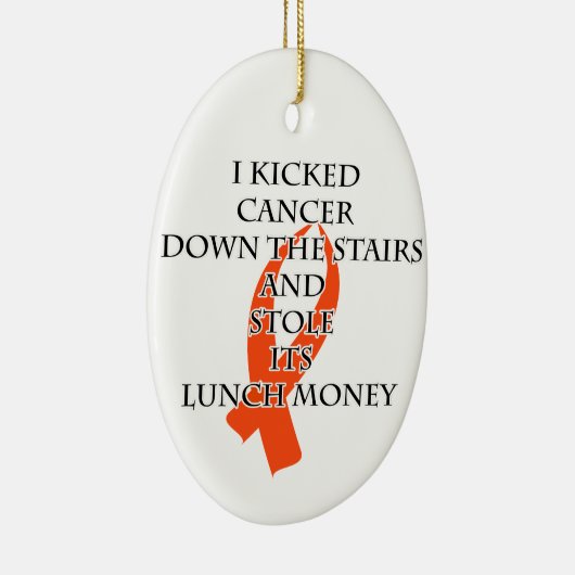 Bully Cancer (Orange Ribbon) Keramik Ornament (Rechts)
