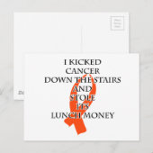 Bully Cancer (Orange Ribbon) Postkarte (Vorne/Hinten)