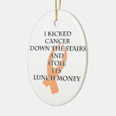 Bully Cancer (Peach Ribbon) Keramik Ornament (Links)