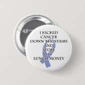 Bully Cancer (Periwinkle Ribbon) Button (Vorne & Hinten)