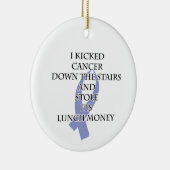 Bully Cancer (Periwinkle Ribbon) Keramik Ornament (Rechts)
