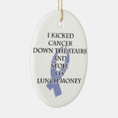 Bully Cancer (Periwinkle Ribbon) Keramikornament (Rechts)