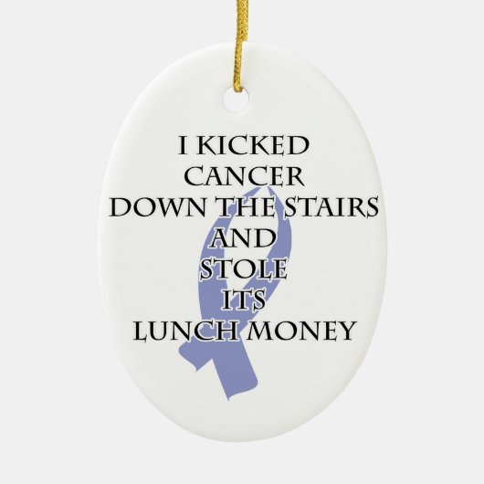 Bully Cancer (Periwinkle Ribbon) Keramikornament (Vorne)