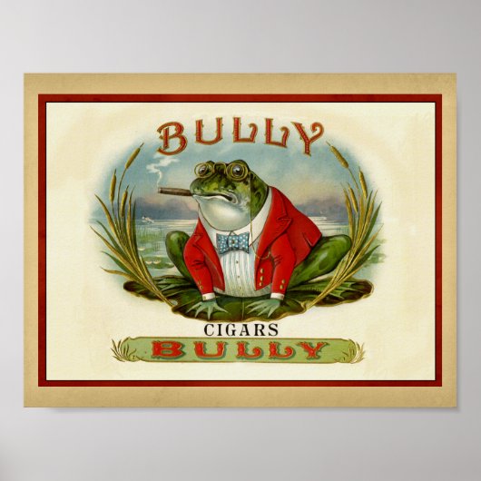 Bully der Ochsenfrosch Vintage-Zigarrenkiste Poster (Vorne)