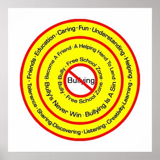 Bully Free School Zone Poster (Vorne)