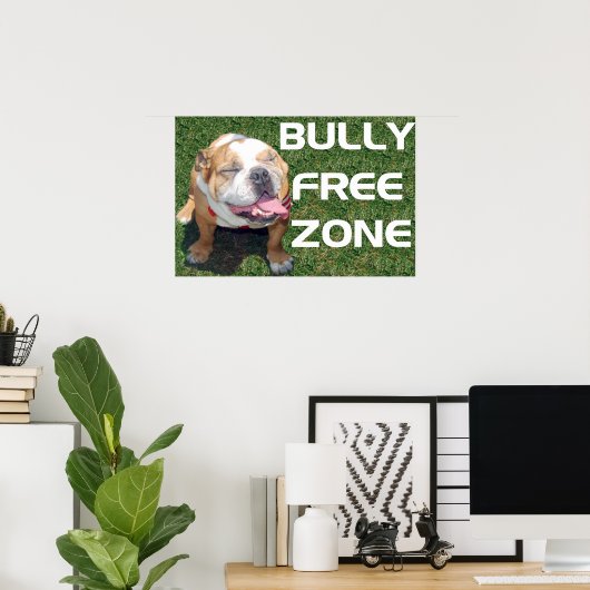 BULLY FREE ZONE 52" x 35" Poster (Heimbüro)