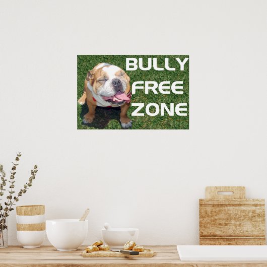 BULLY FREE ZONE 52" x 35" Poster (Küche)