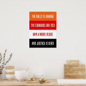 Bully ist Orange Gedicht, Anti Trump Zeichen Poster (Küche)