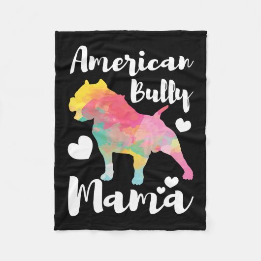 Bully Mama Bulldog Eigentümer Mama Fleecedecke (Vorderseite)