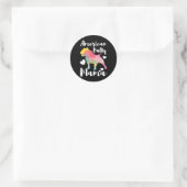 Bully Mama Bulldog Eigentümer Mama Runder Aufkleber (Tasche)