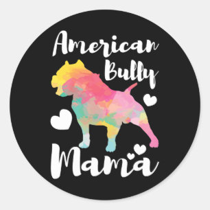 Bully Mama Bulldog Eigentümer Mama Runder Aufkleber