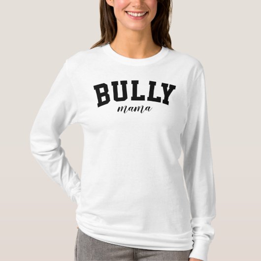 Bully Mama Bulldog Niedlich University Funny Uni T-Shirt (Vorderseite)
