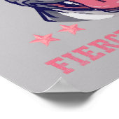 Bully Mom Fierce Fearless Dog Art | Pitbull Mama Poster (Ecke)