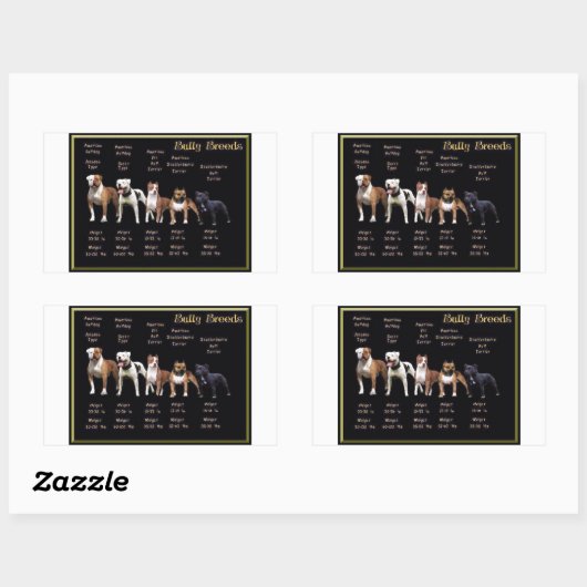 Bully Reds Rechteckiger Aufkleber (Blatt)