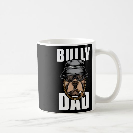 Bully Vater Bulldog Pitbull Kaffeetasse (Rechts)