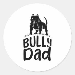 Bully Vater Proud American Bully Owner Runder Aufkleber